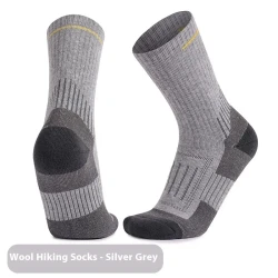 Men's And Women's Warm Wool Knee-high Sports Socks Silver Gray