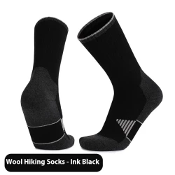 Men's And Women's Warm Wool Knee-high Sports Socks Ink Rhyme Black