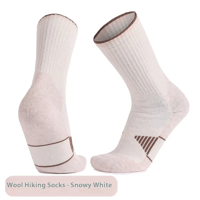 Men's And Women's Warm Wool Knee-high Sports Socks Snowland White