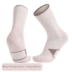 Men's And Women's Warm Wool Knee-high Sports Socks Snowland White