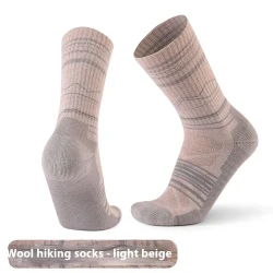 Men's And Women's Warm Wool Knee-high Sports Socks Elegant Creamy White