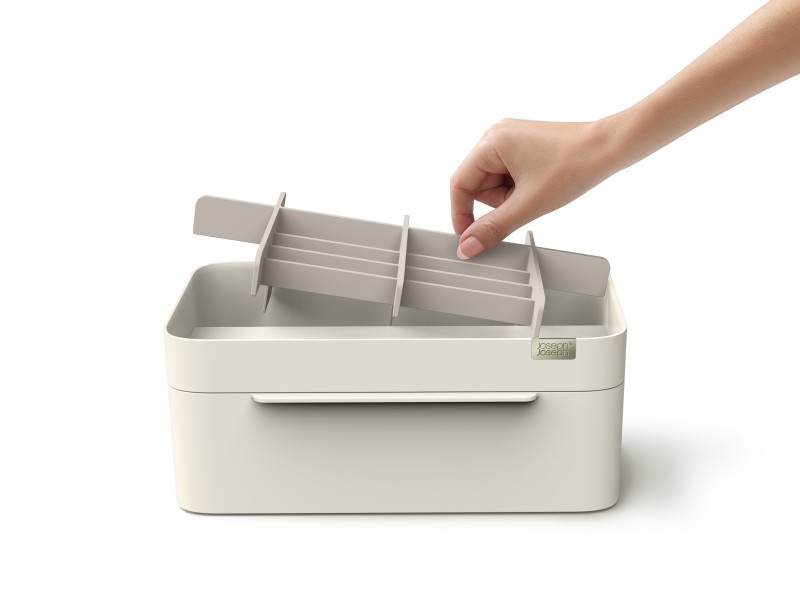 Viva Large Cosmetic Organiser with Removable Mirror - Shell - Joseph Joseph