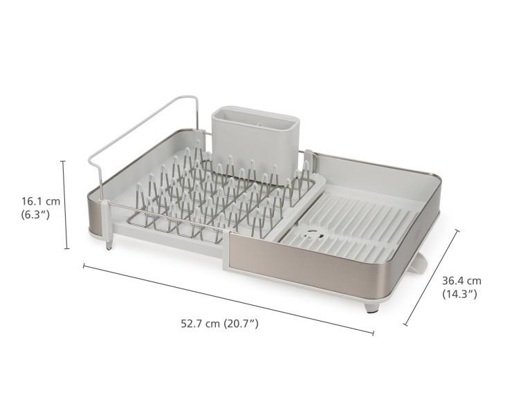 Extend Dish Rack Stainless Steel - Stone - Joseph Joseph