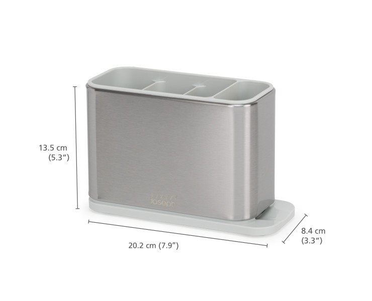 Surface Cutlery Drainer Stainless Steel - Stone  - Joseph Joseph