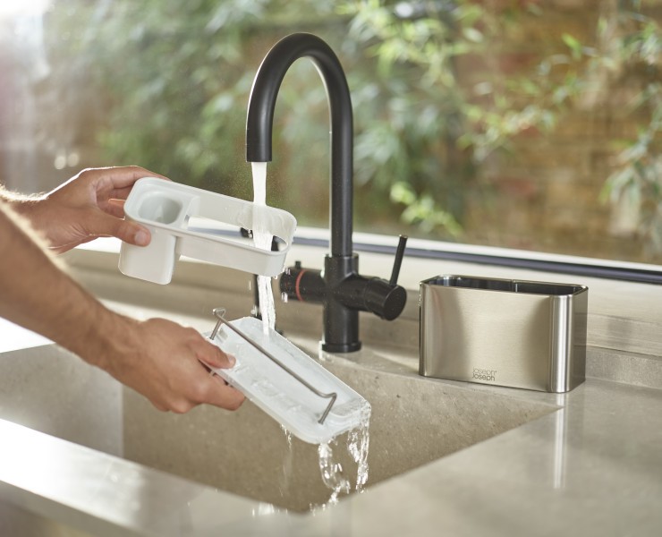 Surface Sink Tidy Stainless Steel - Stone - Joseph Joseph