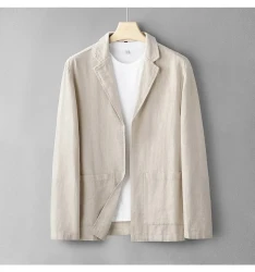 Summer Menswear Simple Leisure Suit Apricot