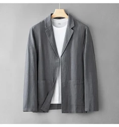 Summer Menswear Simple Leisure Suit Gray