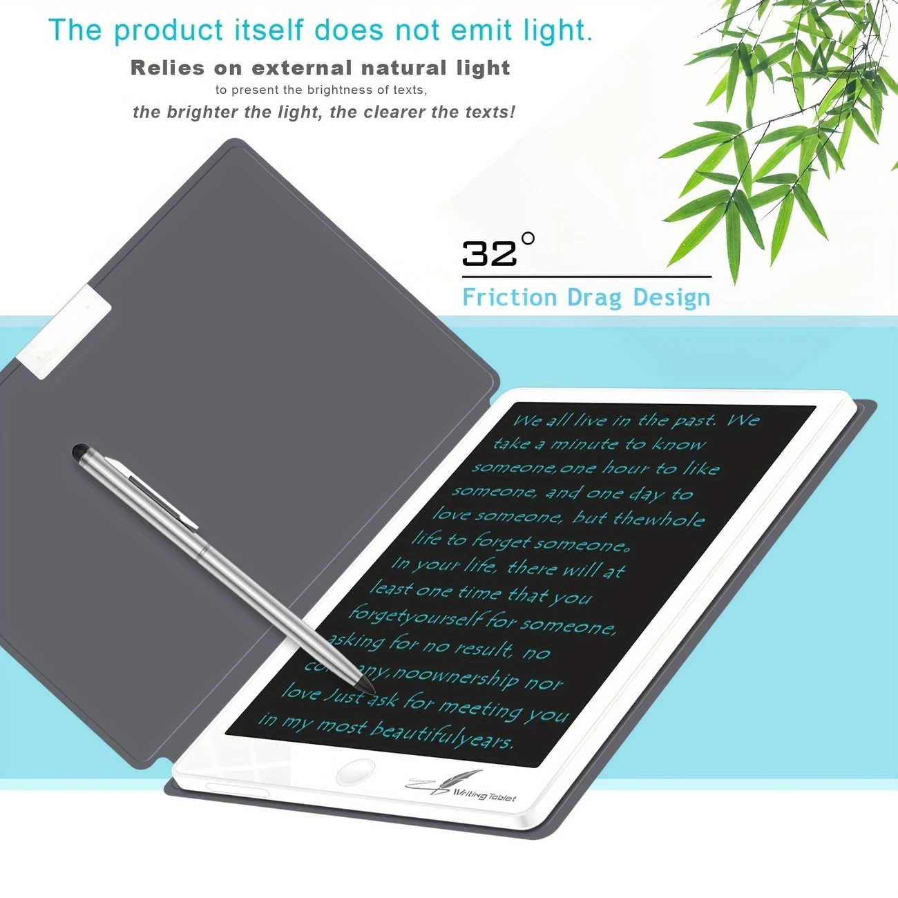 7.35 Inch LCD Writing Tablet with Protective Fabric Case