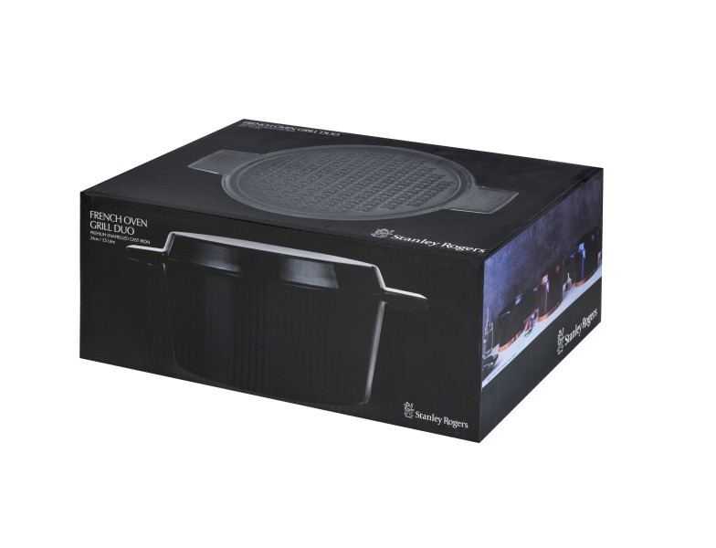 Cast Iron French Oven Mid Blue 24cm  - Stanley Rogers