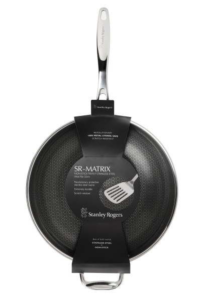Matrix Stainless Steel Wok Pan 32cm - Stanley Rogers