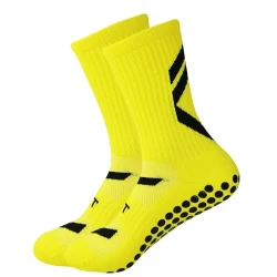 Non-slip Thickened Middle Football Shock-absorbing Wear-resistant Sports Socks Yellow