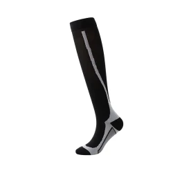Men And Women Riding Leisure Sports Compression Stockings Black With Gray