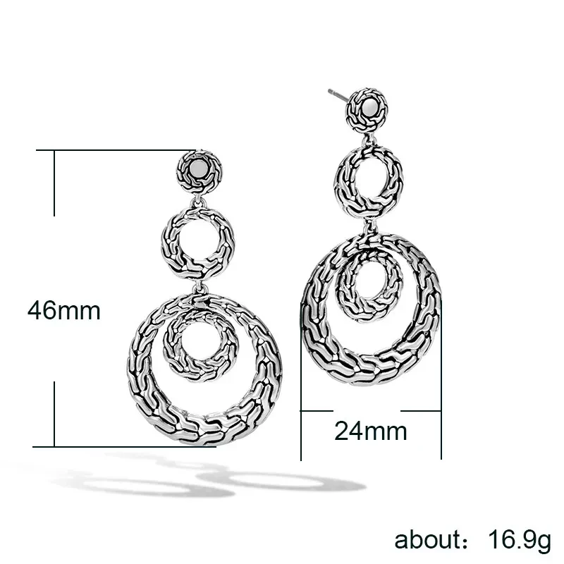 Retro Women's Long Earrings Exaggerated