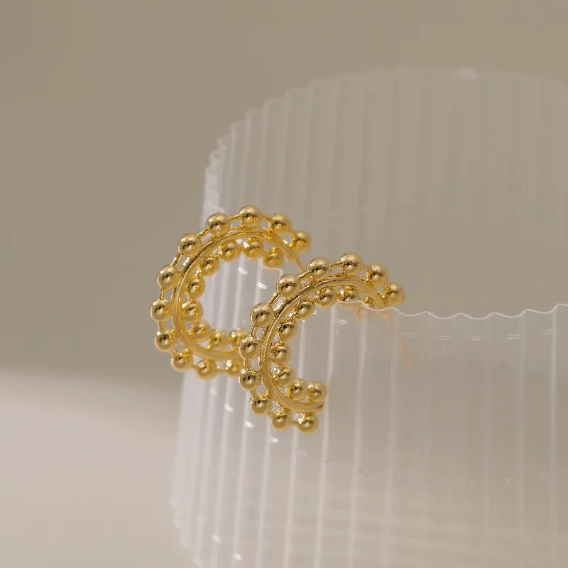 Retro Simple Circle Earrings Design French Style