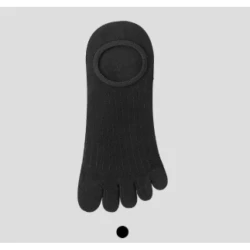 Modal Cotton Five-finger Ultra-thin Breathable Boat Socks Black