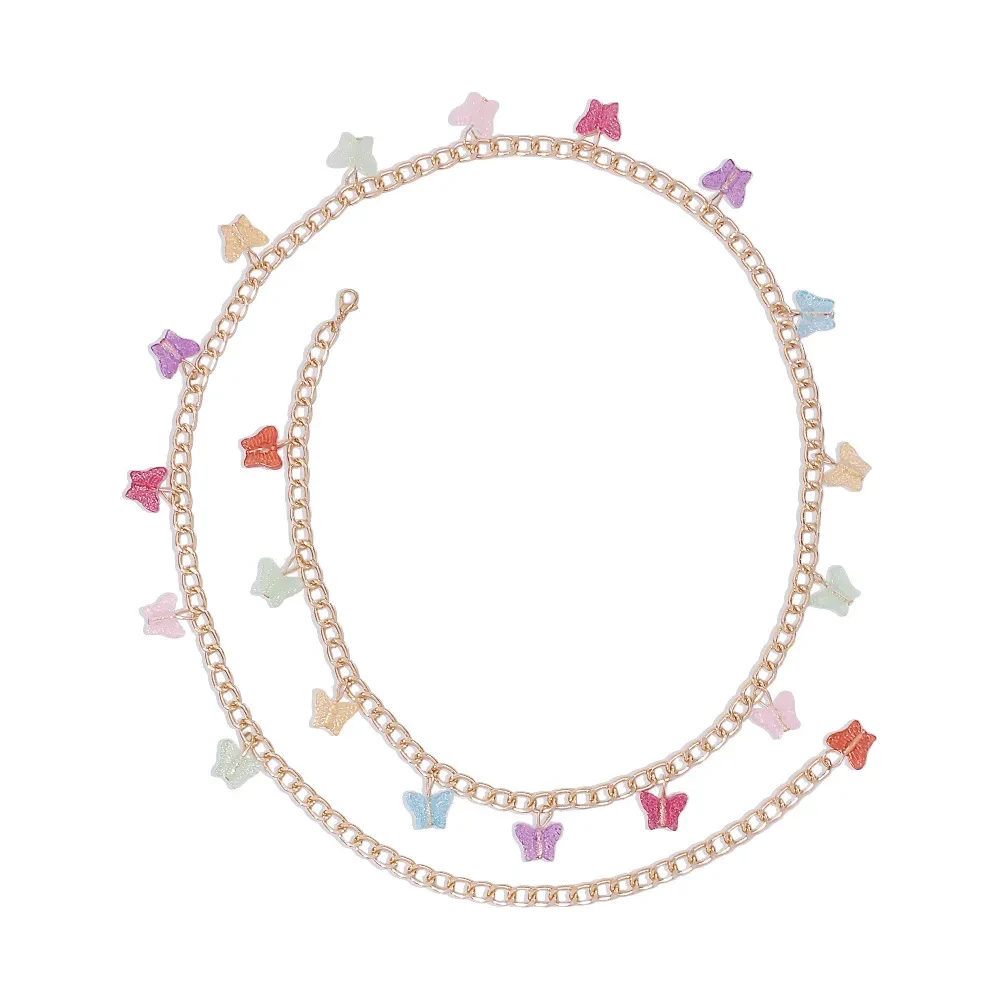 Butterfly Pendant Chain Sequin Waist Chain