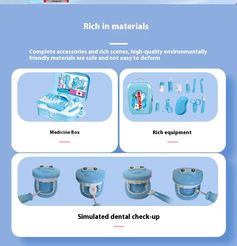 Toy Backpack Storage Box Two-in-one Children Play House Doctor Toy