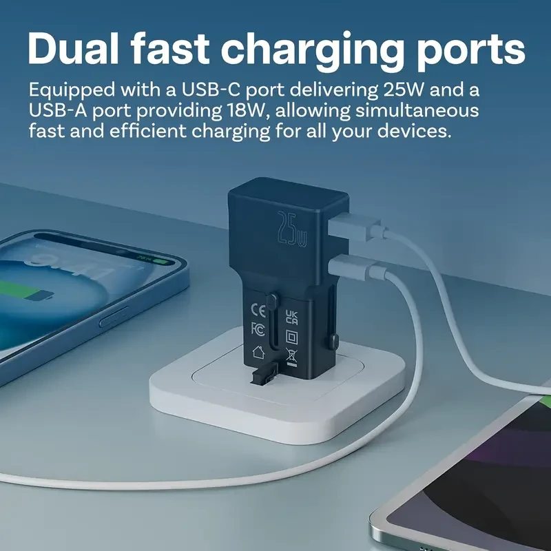 SOOPII 25W International Travel Power Adapter