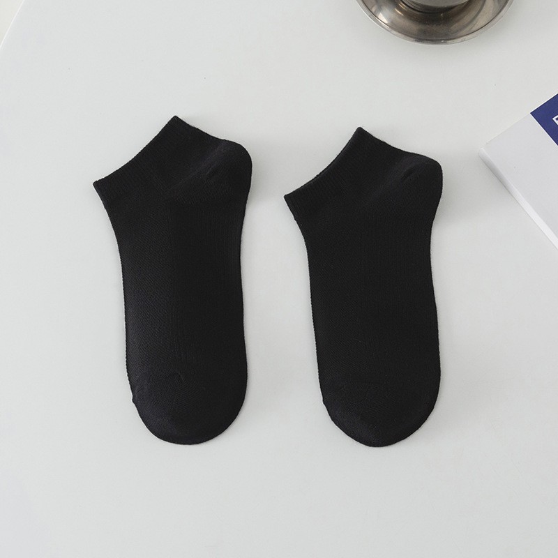 Solid Color Breathable Sweat Absorbing Simple Low-cut Polyest FCG1er Boat Socks
