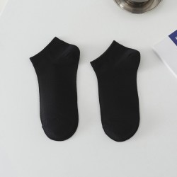 Solid Color Breathable Sweat Absorbing Simple Low-cut Polyest FCG1er Boat Socks