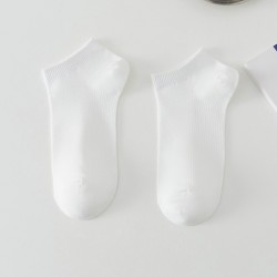 Solid Color Breathable Sweat Absorbing Simple Low-cut Polyester Boat Socks FCG2