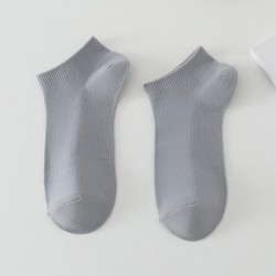 Solid Color Breathable Sweat Absorbing Simple Low-cut Polyester Boat Socks FCG4