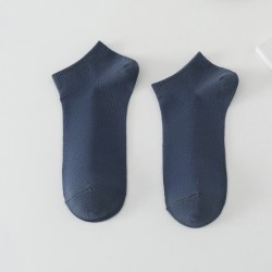 Solid Color Breathable Sweat Absorbing Simple Low-cut Polyester Boat Socks FCG6