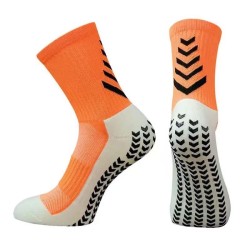 Men's Mid-calf Athletic Socks Socks For Running Non-slip Silicone Thickened Arrow Orange