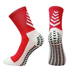 Men's Mid-calf Athletic Socks Socks For Running Non-slip Silicone Thickened Arrow Red
