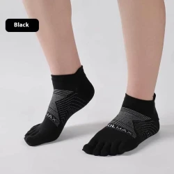 Sports Marathon Toe Socks Men Black