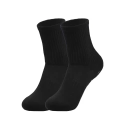 Soccer Professional Training Thick Towel Bottom Athletic Socks Black