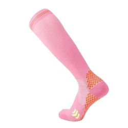 Nylon Men's And Women's Sports Muscle Strength Outdoor Football Compression Socks Doudou Version Pink