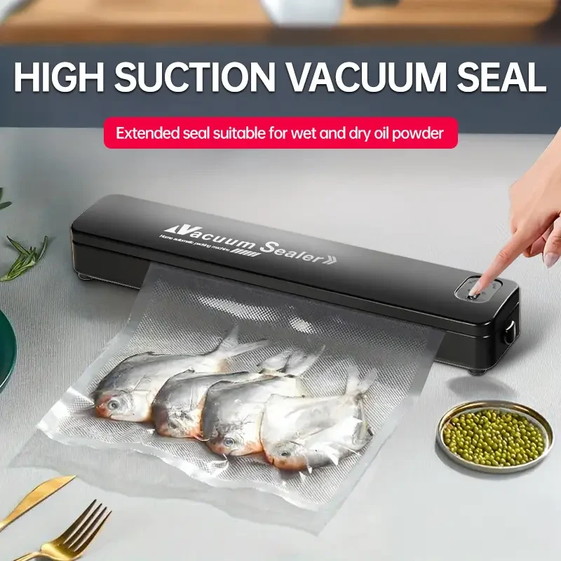 Vacuum sealer, kitchen packaging semi-automatic food bag sealer