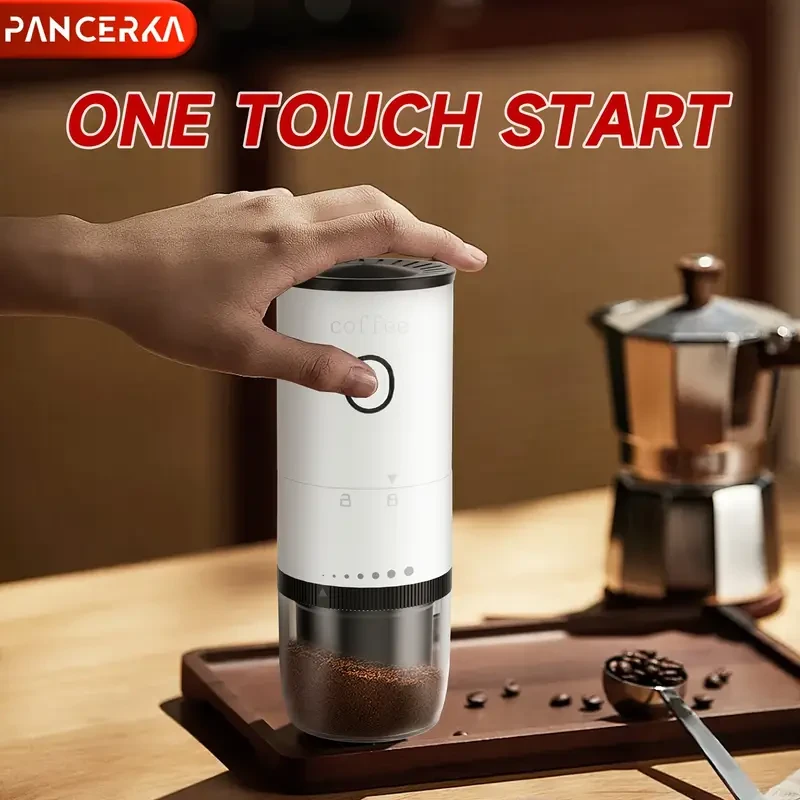 PANCERKA Portable Electric Coffee Bean Mill with Customizable Options