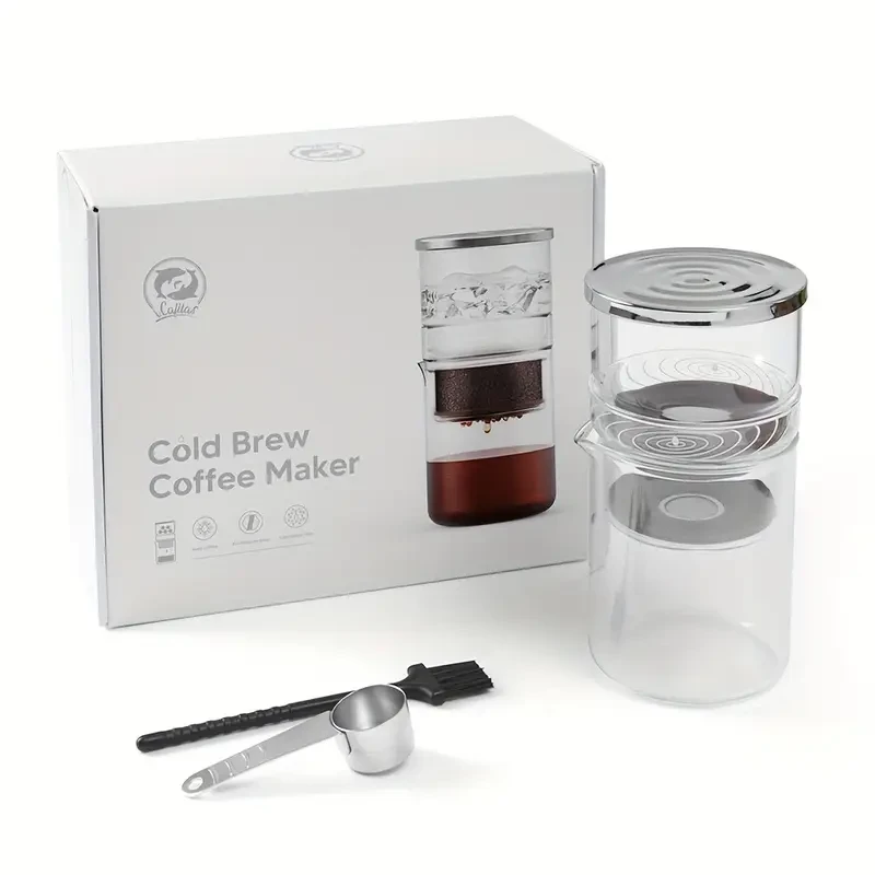 300ml High-Borosilicate Glass Cold Brew Coffee Dripper with Ice