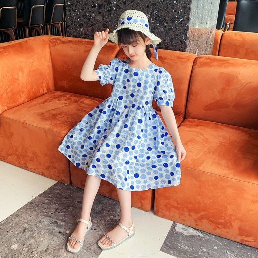 Girls' Summer Floral Dress New Fashionable Stylish