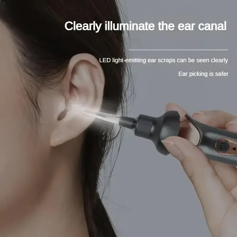 ProEar Cleaner - Illuminated Ear Wax Removal Tool with Suction & Digging Functions, Rechargeable & Portable with LED Light