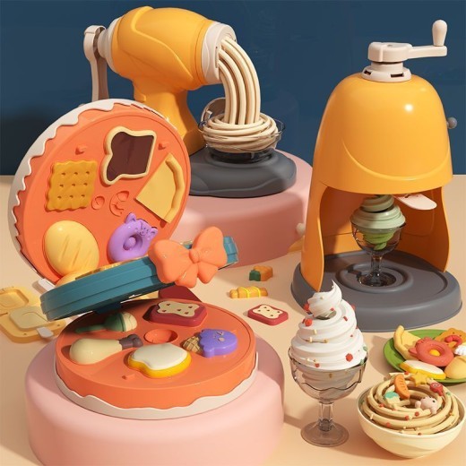 Children's Colored Clay Noodle Maker Handmade Toys