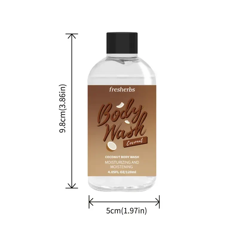 Fresherbs Coconut Body Wash - Exfoliating & Oil Control