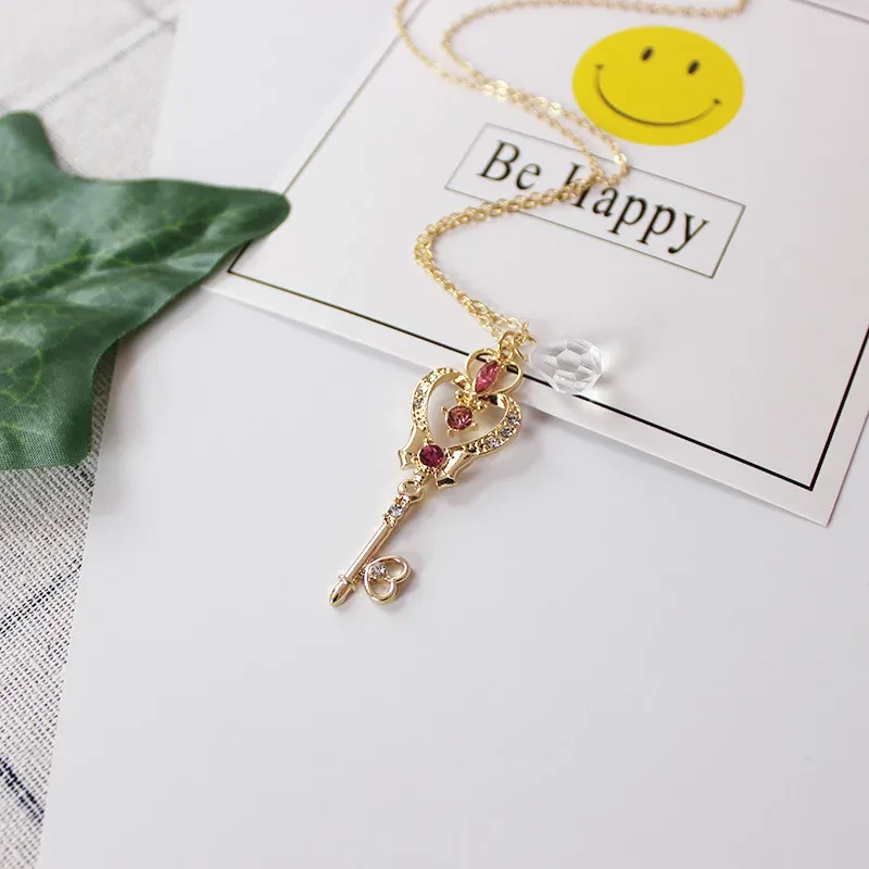 Space Time Key Transparent Pendant Necklace