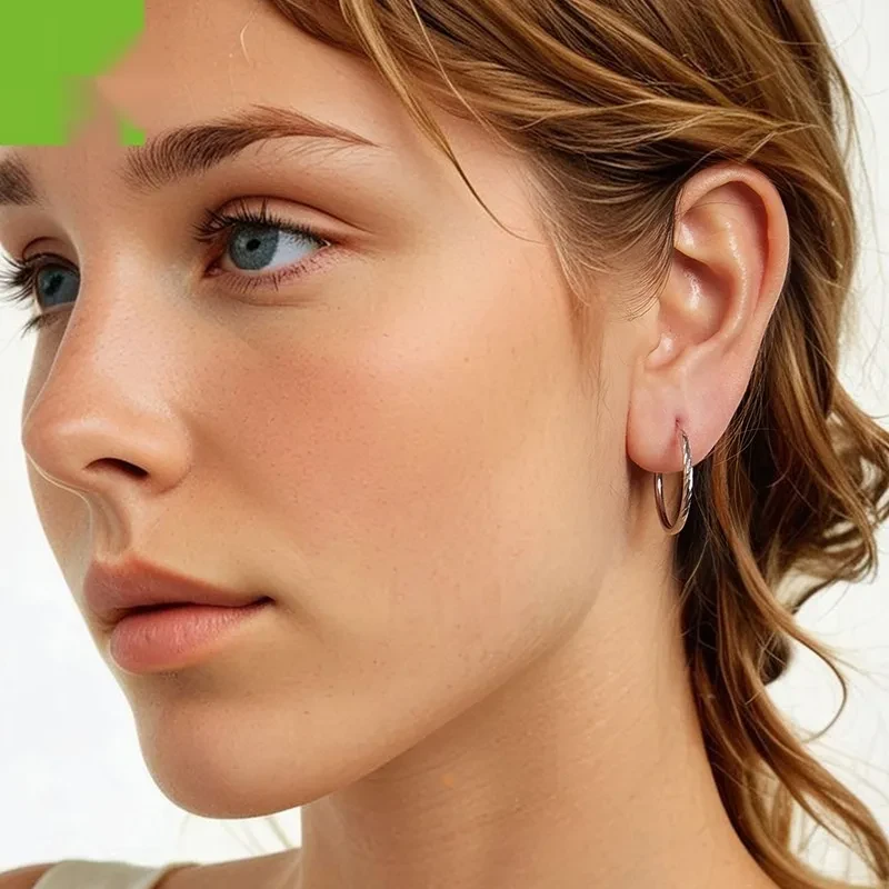 Super Carved 925 Sterling Silver Female Earrings