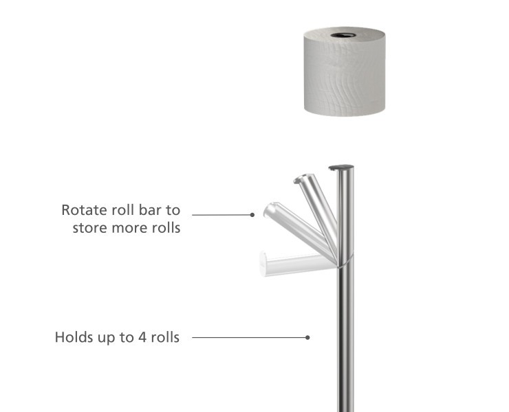 Luxe 2in1 Toilet Roll Stand  - Joseph Joseph