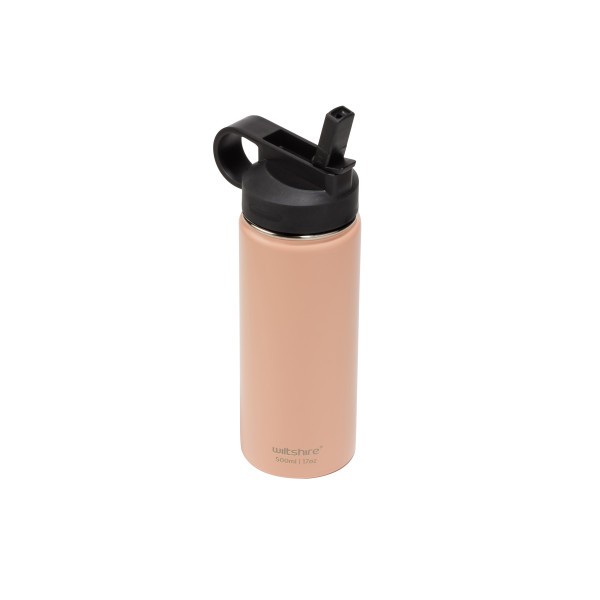Stainless Steel Bottle Peach 500ml  - Wiltshire