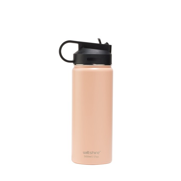 Stainless Steel Bottle Peach 500ml - Wiltshire