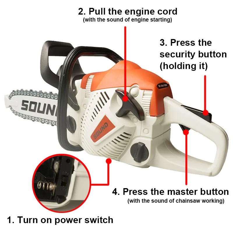 Toy Chainsaw with Goggles Children Electric Power Chainsaw with Sound