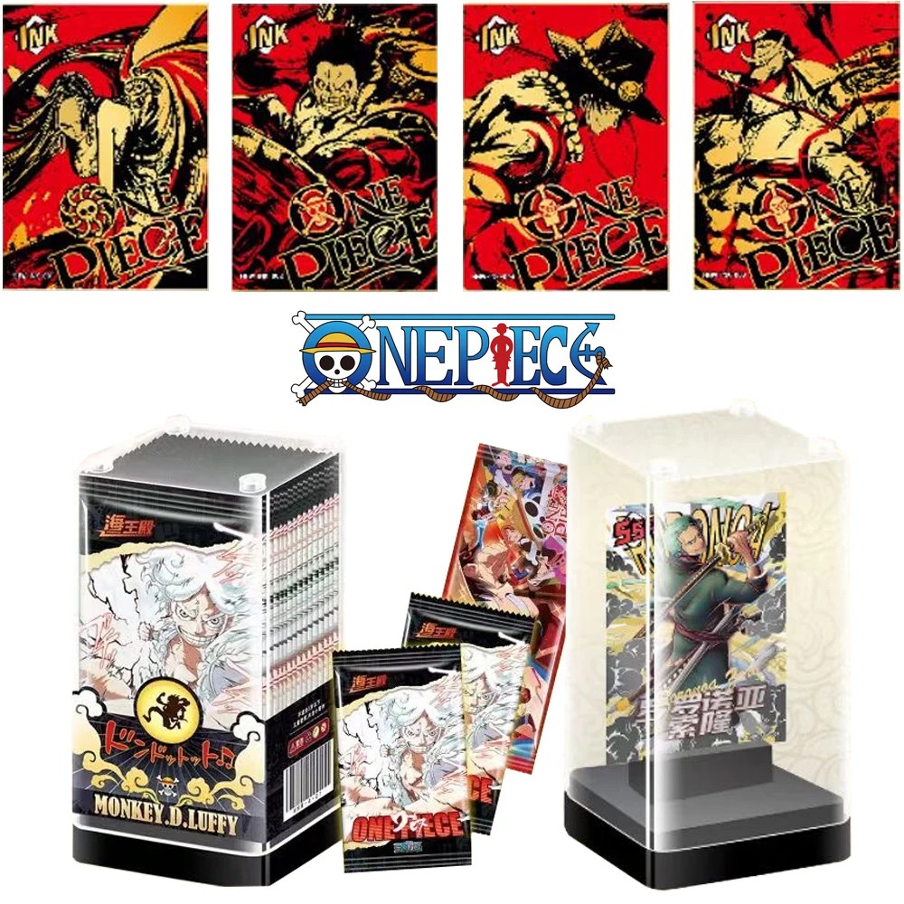 One Piece Cards Japanese Anime Character Collection Cards Booster Box Full Set, Luffy, Roronoa Zoro, and More