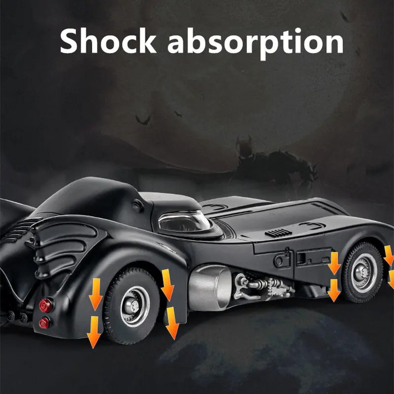 1/24 Classic Movie Car Alloy Batmobile Bat Sports Car Model