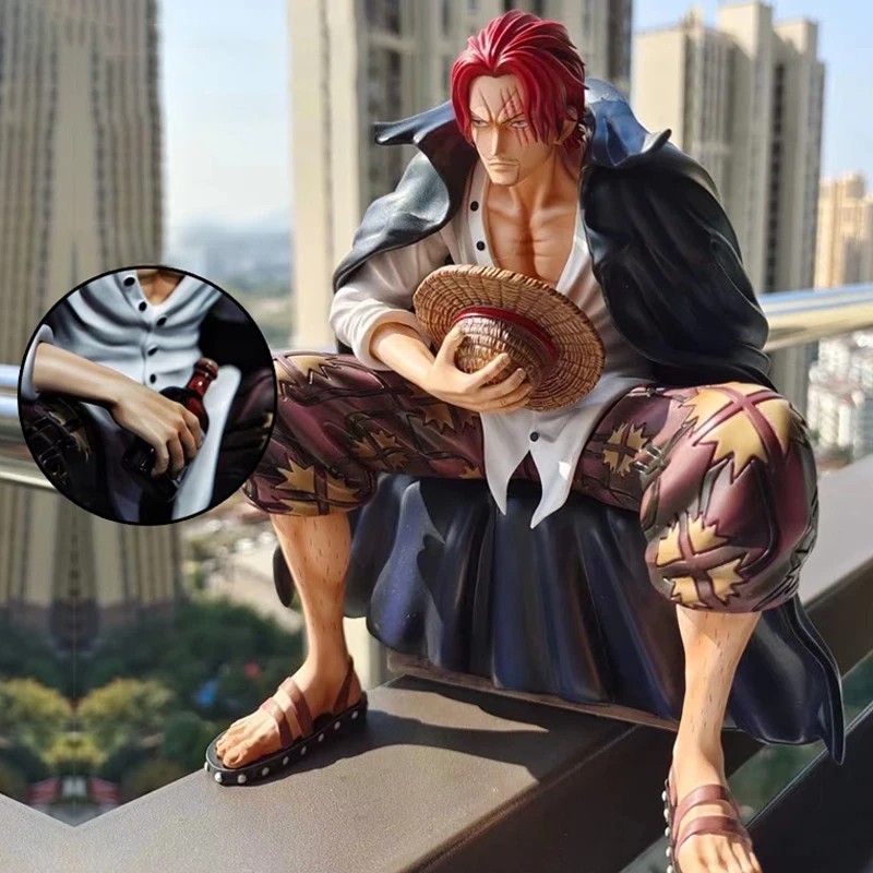 17cm One Piece Shanks Anime Figure  Film Red Yonko Red Hair Shanks PVC Statue