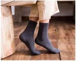 Fall Winter Men Summer Thin Socks Dark Gray