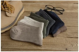 Fall Winter Men Summer Thin Socks Light Coffee